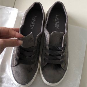 Velour Grey Sneakers